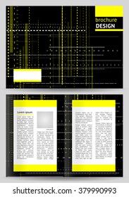Abstract brochure, booklet vector design template