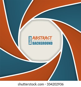 Abstract brochure with camera shutter design in blue orange colors