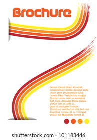 Abstract brochure with color lines