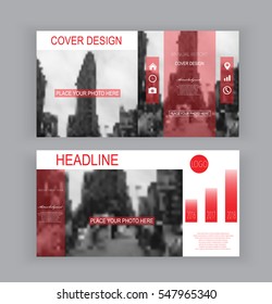 abstract brochure cover page set design 