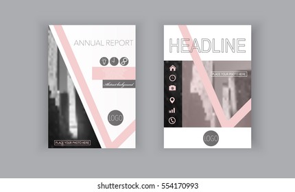 abstract brochure cover page set design