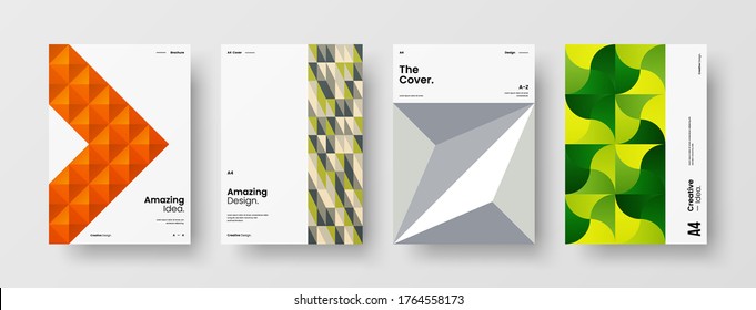 Abstrakte Broschüre, Vektordesign. Geometrische Vorlage für Corporate Identity.