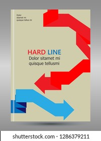 Abstract brochure design with city background