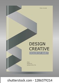 Abstract brochure design with city background