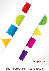 Abstract brochure design with cool colors and shapes