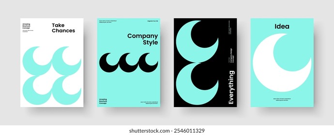 Abstrakte Broschüre Design. Layout des kreativen Berichts. Isolierte Buchdeckvorlage. Hintergrund. Geschäftspräsentation. Banner. Poster. Flyer. Newsletter. Notebook. Katalog. Packungsbeilage. Werbung