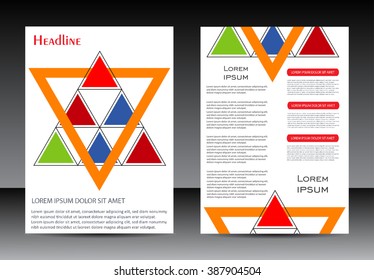 Abstract brochure design. Flyer design vector template.