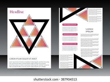 Abstract brochure design. Flyer design vector template.