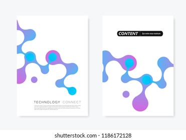 Abstract brochure design with geometric connect molecule - Shutterstock ID 1186172128