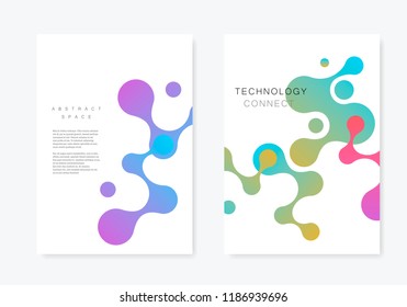 Abstract brochure design with geometric connect molecule - Shutterstock ID 1186939696