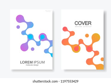 Abstract brochure design with geometric connect molecule - Shutterstock ID 1197553429
