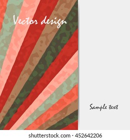 Abstract brochure design with geometric elements. Vector illustration