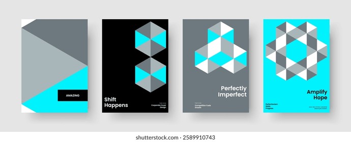 Abstract Brochure Design. Geometric Flyer Layout. Creative Report Template. Book Cover. Poster. Background. Business Presentation. Banner. Portfolio. Handbill. Catalog. Magazine. Journal