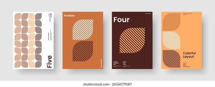 Projeto de folheto abstrato. Modelo de relatório geométrico. Layout da Capa do Livro Criativo. Histórico. Panfleto. Apresentação de negócios. Faixa. Cartaz. Boletim informativo. Notebook. Carteira. Panfleto. Identidade da marca