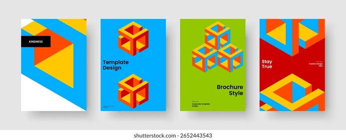 Abstract Brochure Design. Isolated Report Layout. Geometric Banner Template. Flyer. Book Cover. Poster. Business Presentation. Background. Magazine. Journal. Notebook. Leaflet. Handbill