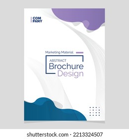 Abstract Brochure Design. Liquid Shape Blob Design Element. Marketing Material