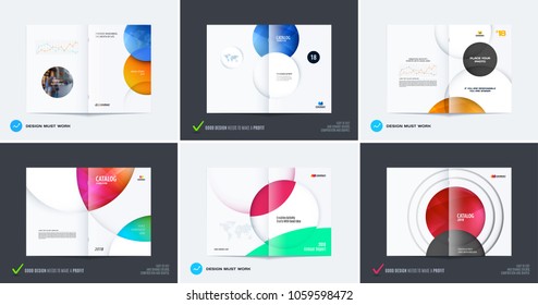 Abstract brochure design, modern catalog, centerfold cover, flyer in A4