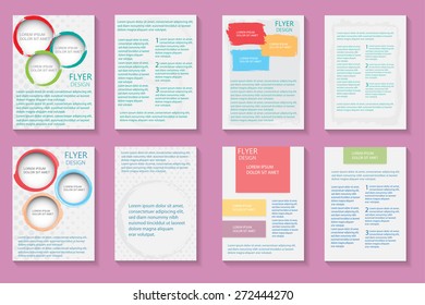 Abstract brochure design set.Flyers design vector template.