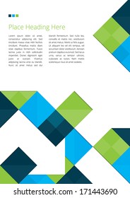 Abstract Brochure Design with Squares