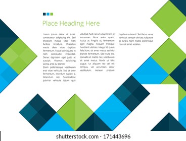Abstract Brochure Design with Squares