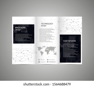Abstract  brochure design. Technology and business template.  Vector illustrationation