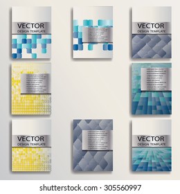 Abstract Brochure Design Template. Collection of Modern Flyer, Covers or Business Presentation. Vector illustration