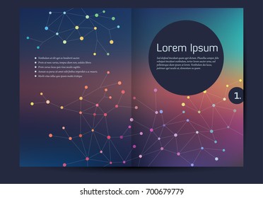 Abstract brochure design template, network, eps10 vector