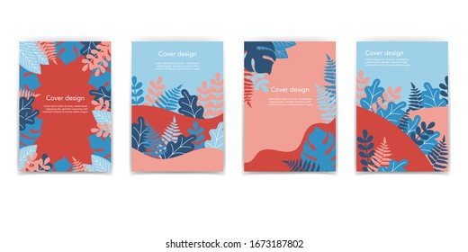 Sammlung abstrakter Broschüren-Designvorlagen mit Broschüren. Buchdesign, Blankodesign, Druckdesign, Zeitschrift. Broschüre Vorlage für die Vektorillustration des Layouts in A5-Größe