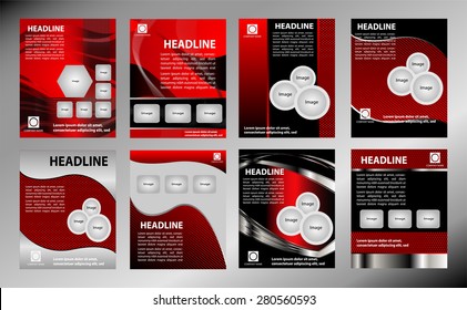 Abstract brochure design templates collection 