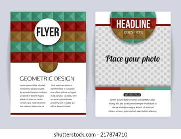 Abstract brochure design templates. Vector illustration