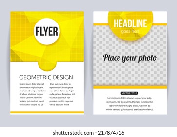 Abstract brochure design templates. Vector illustration.