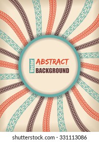 Abstract brochure design with tire tracks swirling and twirling