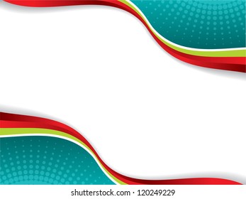 Abstract brochure design with waves and dots