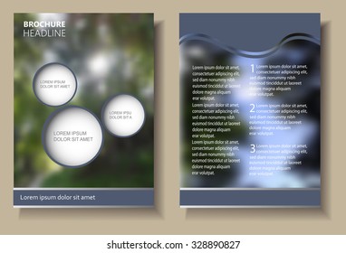 Abstract brochure design.Blurred flyer design.Vector illustration.