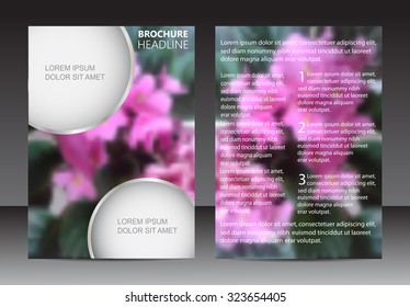 Abstract brochure design.Flyer design with blurred background.Vector illustration.