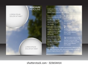 Abstract brochure design.Flyer design with blurred background.Vector illustration.
