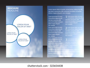 Abstract brochure design.Flyer design with blurred background.Vector illustration.