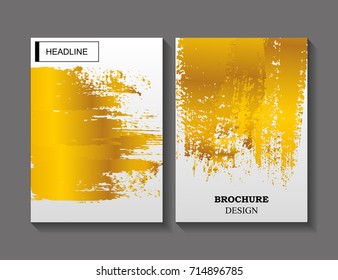 Abstract brochure design.Flyer design with grunge shapes.Vector template.