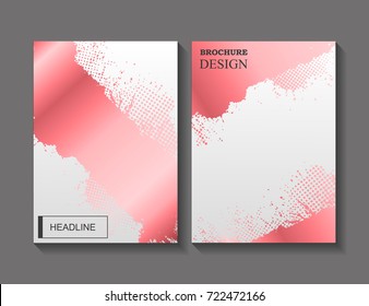 Abstract brochure design.Flyer design with grunge shapes.Vector template.