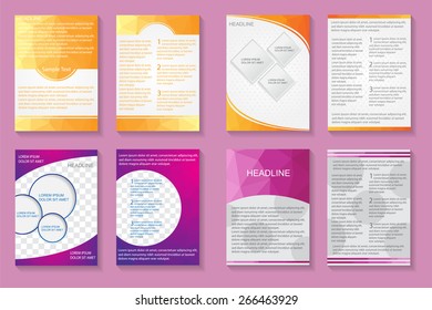 Abstract brochure design.Flyer design set.Vector template.