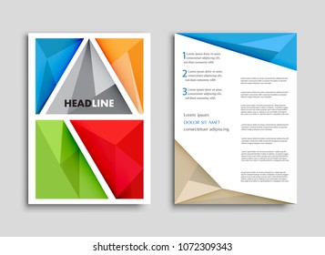 Abstract brochure design.Flyer design vector template.Layout in A4 size.
