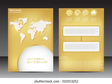 Abstract brochure design.Flyer design vector template.
