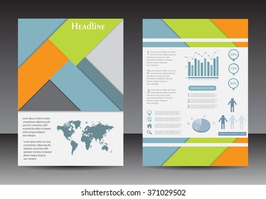 Abstract brochure design.Flyer design vector template.