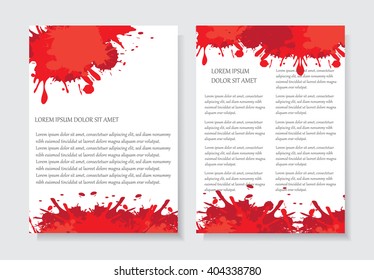 Abstract brochure design.Flyer design vector template.Background with splashes.