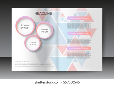 Abstract brochure design.Flyer design vector template.Layout in A4 size.