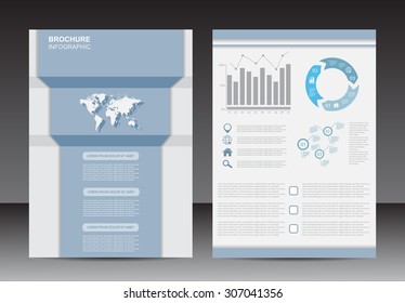Abstract brochure design.Flyer with infographic vector elements.Vector template.