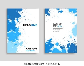 Abstract brochure design.Flyer template in grunge style.Vector illustration.