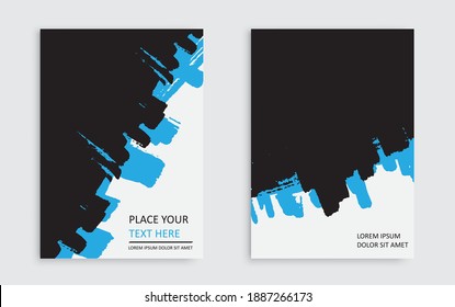 Abstract brochure design.Vector flyer in grunge style.