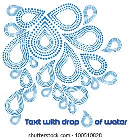 Abstract brochure with drops of water