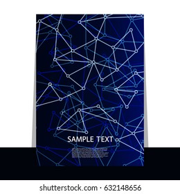 Abstract Brochure, Flyer or Cover Design, Illustration of Transparent Molecule Structure